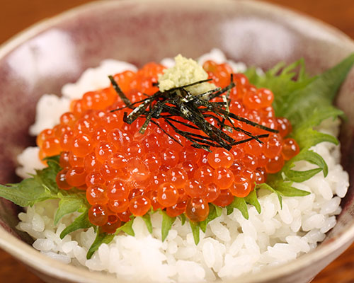 You should try Ochazuke(Rice soup) with fresh Salmon Roe Caviar.